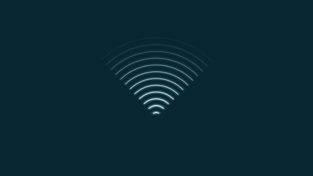 Abstract loacation icon and radio waves signal illustration.