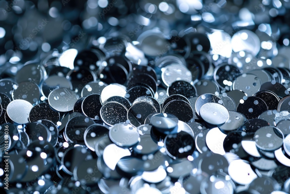 Poster Various buttons arranged on a table. Suitable for fashion or crafting concepts
