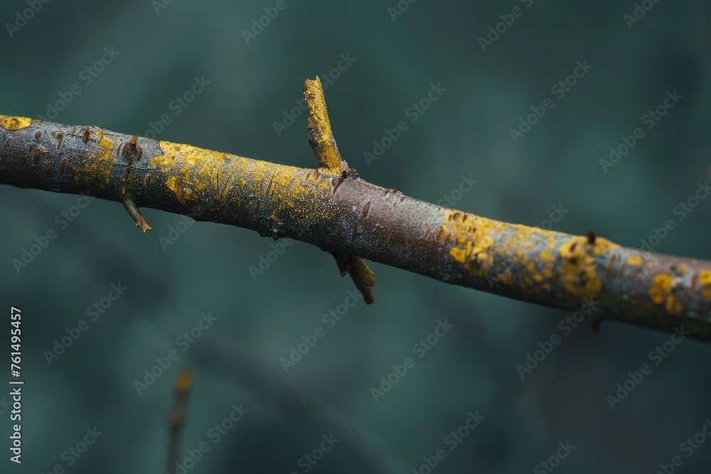 Poster Detailed view of a single tree branch, versatile for various design projects