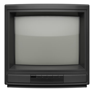 Turned Off Retro TV Set From 90s. 3D Illustration