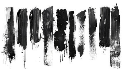 A monochromatic photo of dynamic paint strokes. Suitable for artistic projects - obrazy, fototapety, plakaty