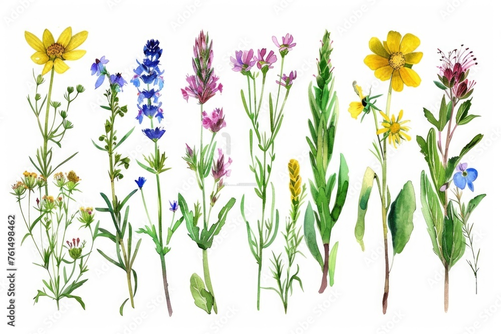 Poster vibrant flowers displayed on a clean white surface. suitable for various occasions and designs