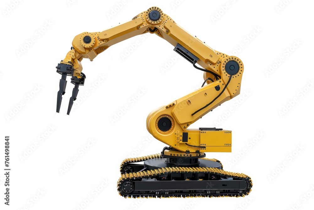 Aufkleber a futuristic robot in yellow and black colors. suitable for tech concepts