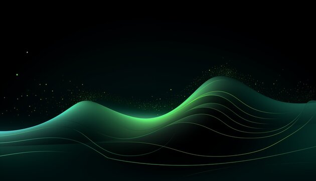 abstract green wave background
