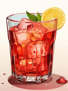 A refreshing cocktail painting