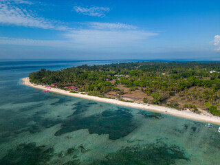 Gili Air in Indonesia aerial view