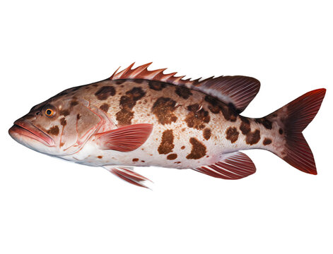 Nassau grouper fish isolated