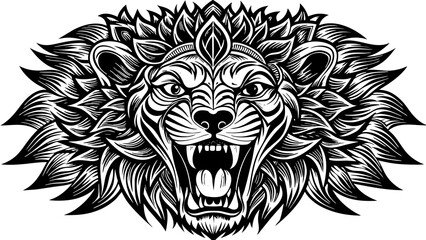 roaring lion and svg file