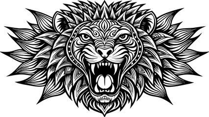 roaring lion and svg file