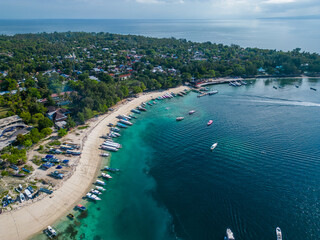 Gili Air in Indonesia aerial view