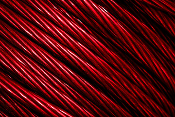 red aluminum electric cable.background or texture