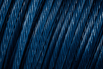 blue aluminum electric cable.background or texture - obrazy, fototapety, plakaty