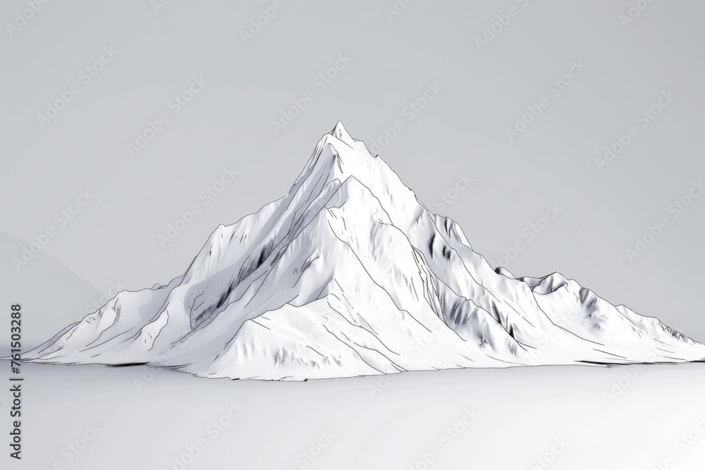 Wall mural Snow covered mountain landscape, perfect for outdoor enthusiasts