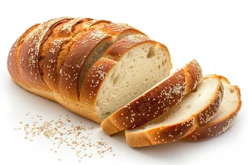 Plaid mouton avec photo Boulangerie A loaf of bread with sesame sprinkled on top. Perfect for bakery or food product images