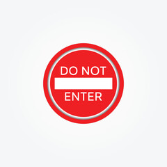 Vector warning sign no enter