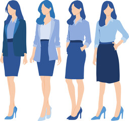 スーツを着た女性実業家のイラスト