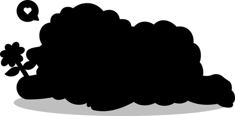 Cute Sheep Holding Flower Cartoon Vector Icon Illustration Animal Nature Icon Isolated Flat Vector