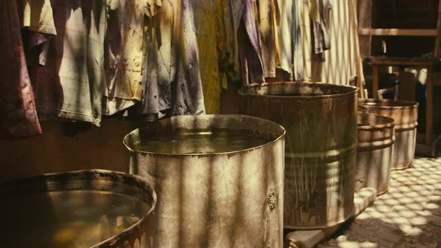 Morocco Barrels with Water for Fabrics