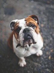 A cute French Bulldog close up portrait