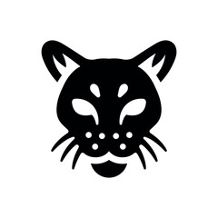 African leopard icon /Bear head in Scandinavian style.Creative print with doodles for fabric