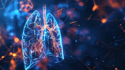 human lungs innovation and medical technology - obrazy, fototapety, plakaty