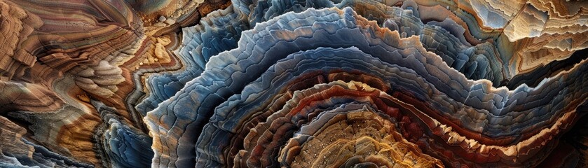 The mesmerizing patterns of a geological formation revealing the earths history