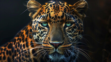  Leopard potrait in the African savanna, Generate Ai