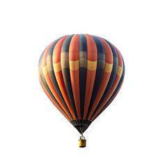 3d air balloon isolated on transparent background