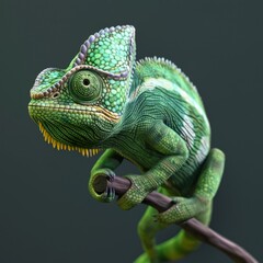 Obraz premium close up of a green chameleon