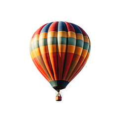3d air balloon isolated on transparent background