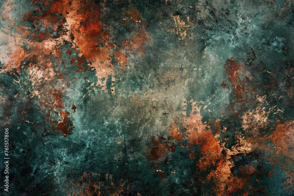 Poster abstract painting of rust and paint on a wall. suitable for backgrounds and artistic projects