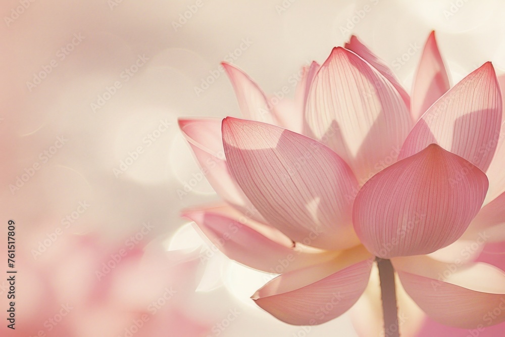 Poster close up of a pink flower with a blurry background. suitable for various design projects