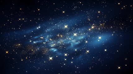 Fototapeta premium Dark blue night sky stars background