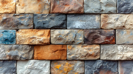 Gray and Brown Concrete Brick Wall