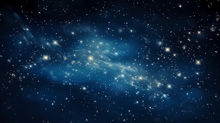 Fototapeta premium Dark blue night sky stars background