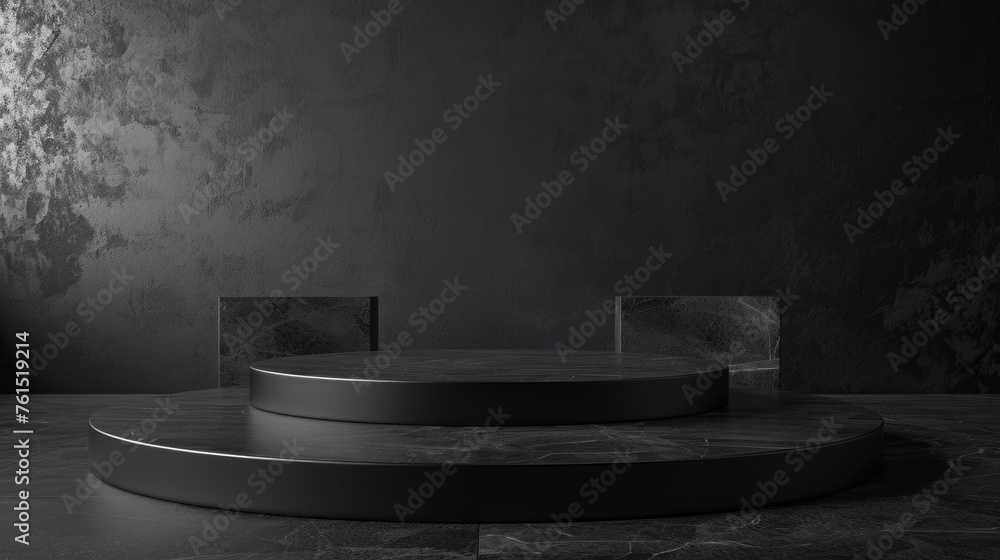 Poster A black and white photo of a round table. Suitable for various design projects
