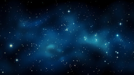 Stars fall in the dark blue night sky