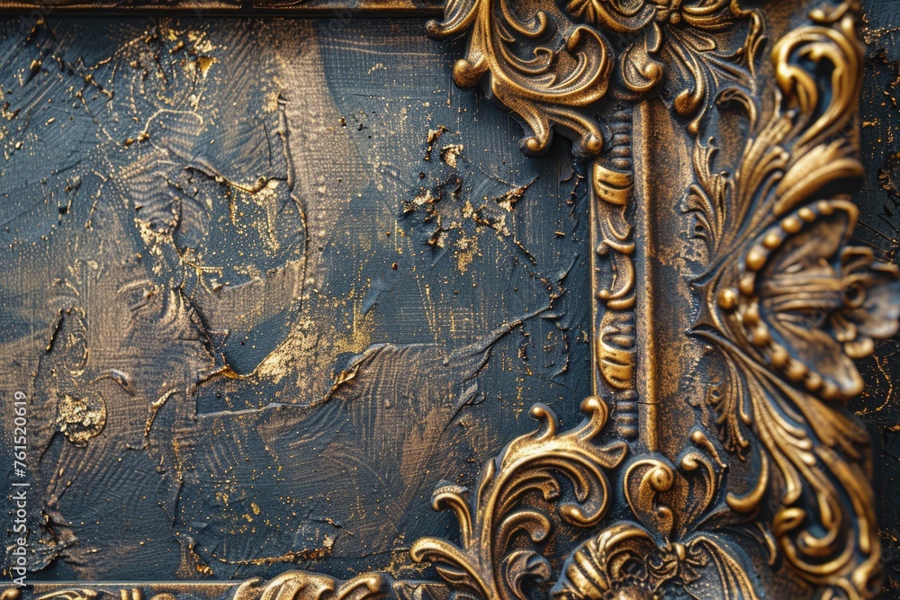 Poster a person captured in a decorative gold frame, suitable for various design projects
