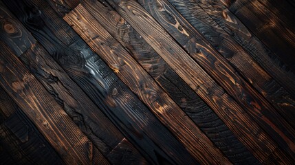 Detailed shot of wooden floor against black backdrop. Suitable for interior design projects