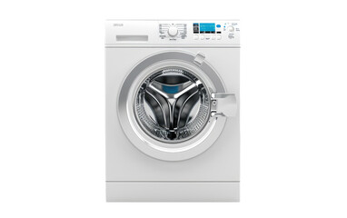 Automatic Washing Machine with Large Capacity, High Capacity Fully Automated Washing machine, Isolated on Transparent background.