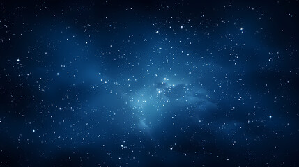 Stars fall in the dark blue night sky