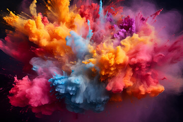 Holi color explosion, background for festival