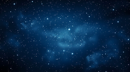 Stars fall in the dark blue night sky