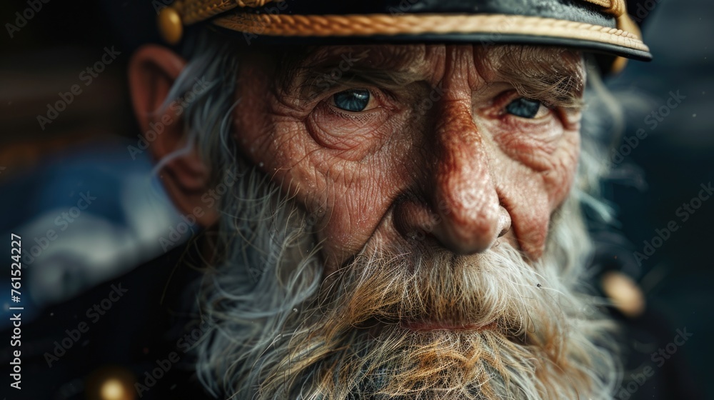 Poster close up of a person wearing a hat, versatile image for various projects