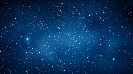 Stars fall in the dark blue night sky