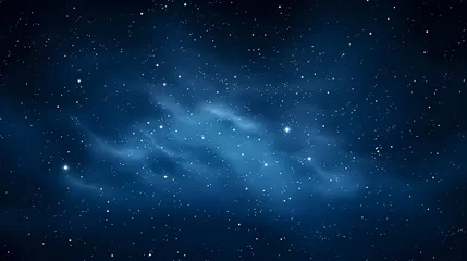 Foto op Plexiglas Stars fall in the dark blue night sky © xuan