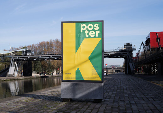 Mockup of customizable vertical advertisement