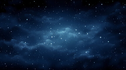 Stars fall in the dark blue night sky