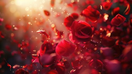 A close up image of a bunch of red roses. Perfect for romantic occasions