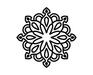 easy and simple mandala design for coloring book, henna design , attractive mandala art